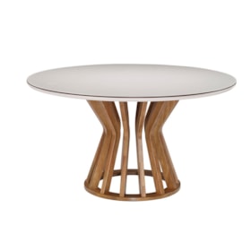 Mesa de Jantar Mancini C/ Tampo de Vidro 120 cm