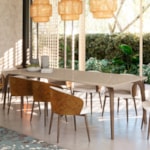 Mesa De Jantar Margot Com Tampo De Vidro
