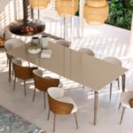 Mesa De Jantar Margot Com Tampo De Vidro