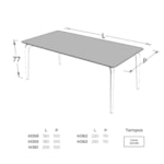 Mesa De Jantar Margot Com Tampo De Vidro