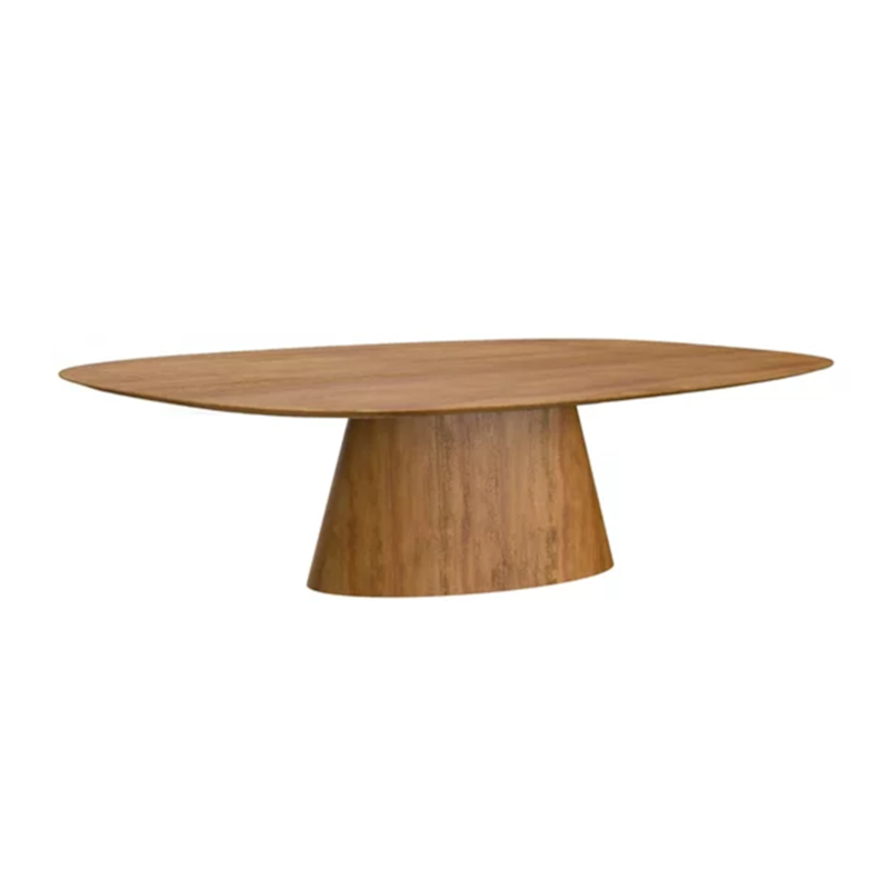 Mesa De Jantar Mother Oval Com Tampo Laminado Freijó