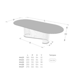 Mesa De Jantar Oval Dunnaval
