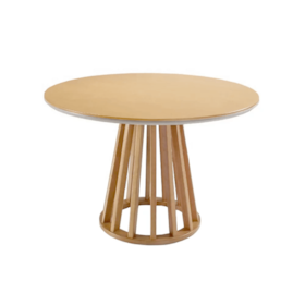 Mesa de Jantar Patterson C/ Tampo em Madeira 140 cm