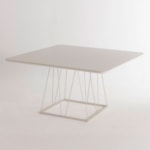 Mesa De Jantar Quadrada Providence Com Tampo De Vidro 140cm