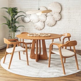 Mesa De Jantar Redonda 140cm Bethany