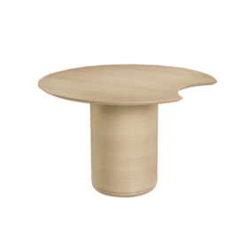 Mesa De Jantar Redonda Carla Com Tampo Laminado Palha 118x118cm