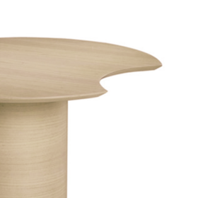 Mesa De Jantar Redonda Carla Com Tampo Laminado Palha 118x118cm