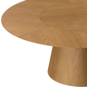 Mesa De Jantar Redonda Guinever Em Madeira E Tampo Laminado