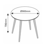 Mesa De Jantar Redonda Livorno 90cm
