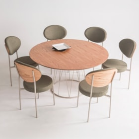 Mesa De Jantar Redonda Parcelle Com Tampo Laminado