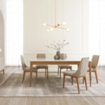 Mesa De Jantar Retangular Addar Com Tampo De Vidro Off White 180cm - Outlet