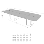 Mesa De Jantar Retangular Dunas Com Tampo Laminado