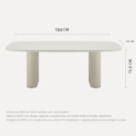 Mesa De Jantar Retangular Lintz 180cm Com Tampo De Vidro Off White E Dourado - Outlet
