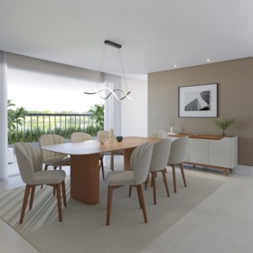 Mesa De Jantar Retangular Lintz Canela