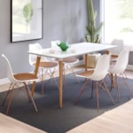 Mesa De Jantar Retangular Livorno Com Vidro