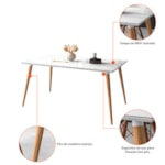 Mesa De Jantar Retangular Livorno Com Vidro
