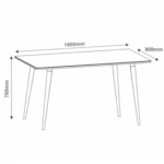Mesa De Jantar Retangular Livorno Com Vidro