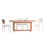 Mesa De Jantar Retangular Três Cantos Com Tampo Laminado
