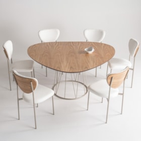 Mesa De Jantar Veinard Com Tampo Orgânico