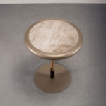 Mesa Lateral Absolute Em Mármore Travertino