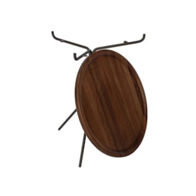Mesa Lateral Laize 43x40cm - Preto/Castanho
