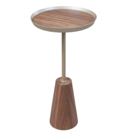 Mesa Lateral Sturgia 58x25cm - Gold/Nogueira