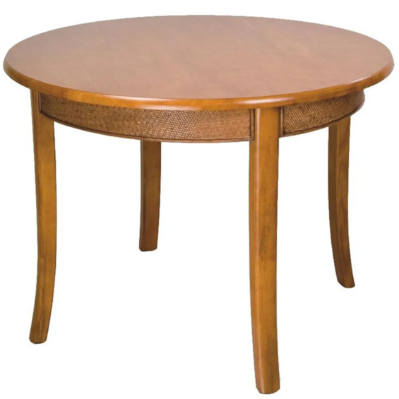 Mesa Redonda Bali 100cm Em Madeira Macica Moveis Gruber