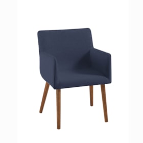 Mini Poltrona Lostren em Linho - Azul Marinho