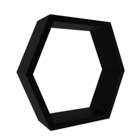 Nicho Melany em Formato de Hexágono - Preto