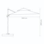 Ombrelone Pampelonne 3m Com Base