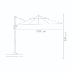 Ombrelone Santorini 3m Com Base