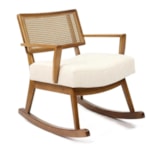 Poltrona Hamburgo De Balanço - Pinhão - 194 Linho Off White