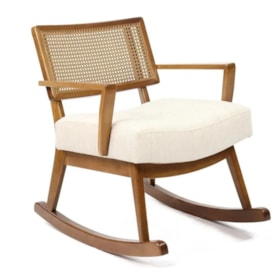 Poltrona Hamburgo De Balanço - Pinhão - 194 Linho Off White