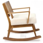 Poltrona Hamburgo De Balanço - Pinhão - 194 Linho Off White