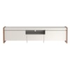 Rack Bristol C/ Acabamento em Madeira Maciça 225 cm - Off-white