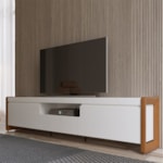 Rack Bristol Para TV Até 75 Polegadas 225cm Off White - Outlet