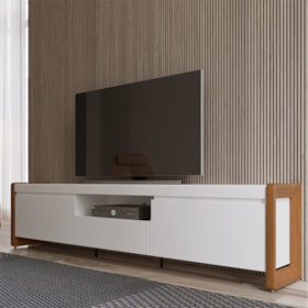 Rack Bristol Para TV Até 75 Polegadas 225cm Off White - Outlet