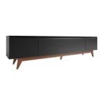 Rack Flynt Para TV Até 75 Polegadas Com 3 Portas 219cm Preto - Outlet