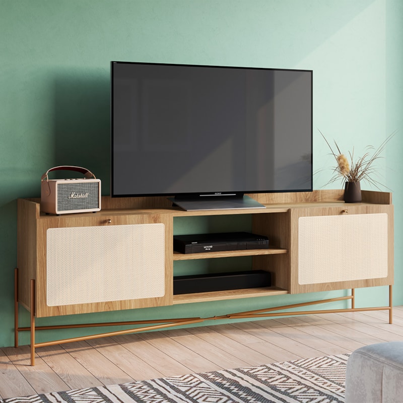 Rack Oslo Para TV Até 65 Polegadas Com Pés Metálicos