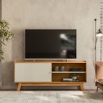 Rack Para TV Aaron 160cm - Nature E Off White