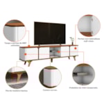 Rack Para TV Até 60 Polegadas Piedmont 217cm