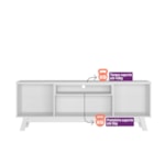 Rack Para TV Courage 180cm - Nature E Off White