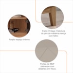 Rack Vitraus 4 Portas Para TV Até 60 Polegadas