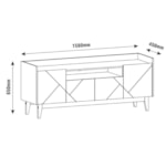 Rack Vitraus 4 Portas Para TV Até 60 Polegadas