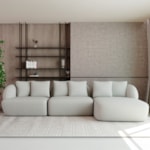 Sofá Campbell Com Chaise 4 A 5 Lugares