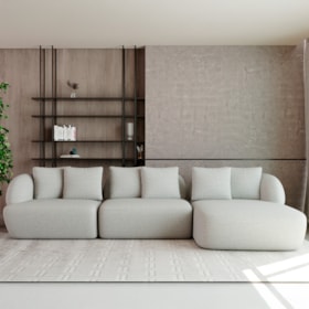 Sofá Campbell Com Chaise 4 A 5 Lugares