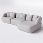 Sofá Campbell Com Chaise 4 A 5 Lugares