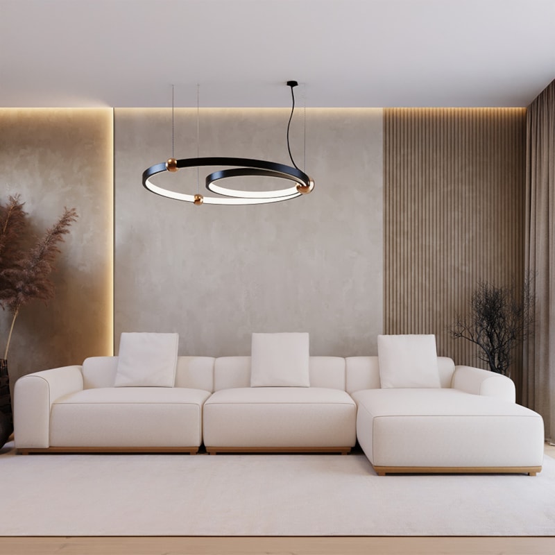 Sofá Com Chaise Astafort 3 A 6 Lugares