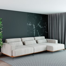 Sofá Com Chaise Qatuna 4 A 5 Lugares