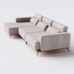 Sofá Com Chaise Qatuna 4 A 5 Lugares